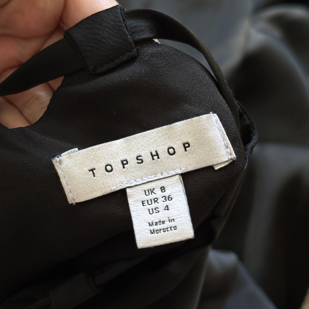 Topshop Satin Midi Skirt